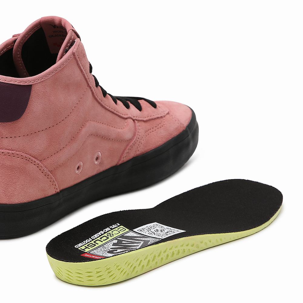 Men's Vans The Lizzie High Top Shoes Pink | USA82936