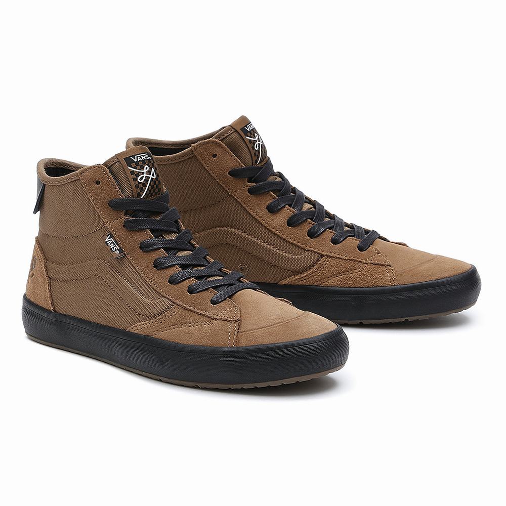 Men\'s Vans The Lizzie Sneakers Brown | USA78201