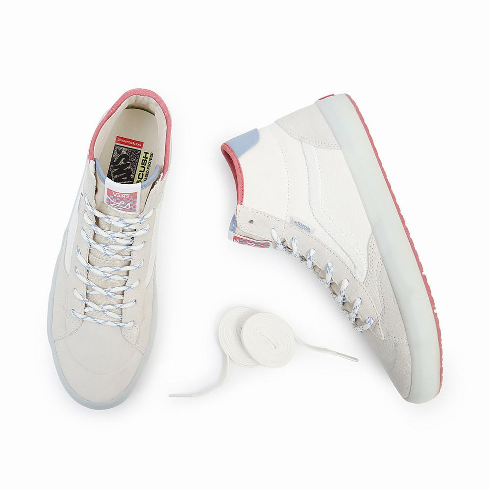 Men's Vans The Lizzie Sneakers White | USA28491