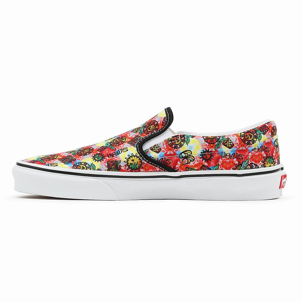 Men's Vans Tie Dye Classic Slip On Shoes Multicolor | USA84276