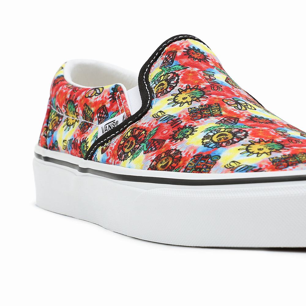 Men's Vans Tie Dye Classic Slip On Shoes Multicolor | USA84276