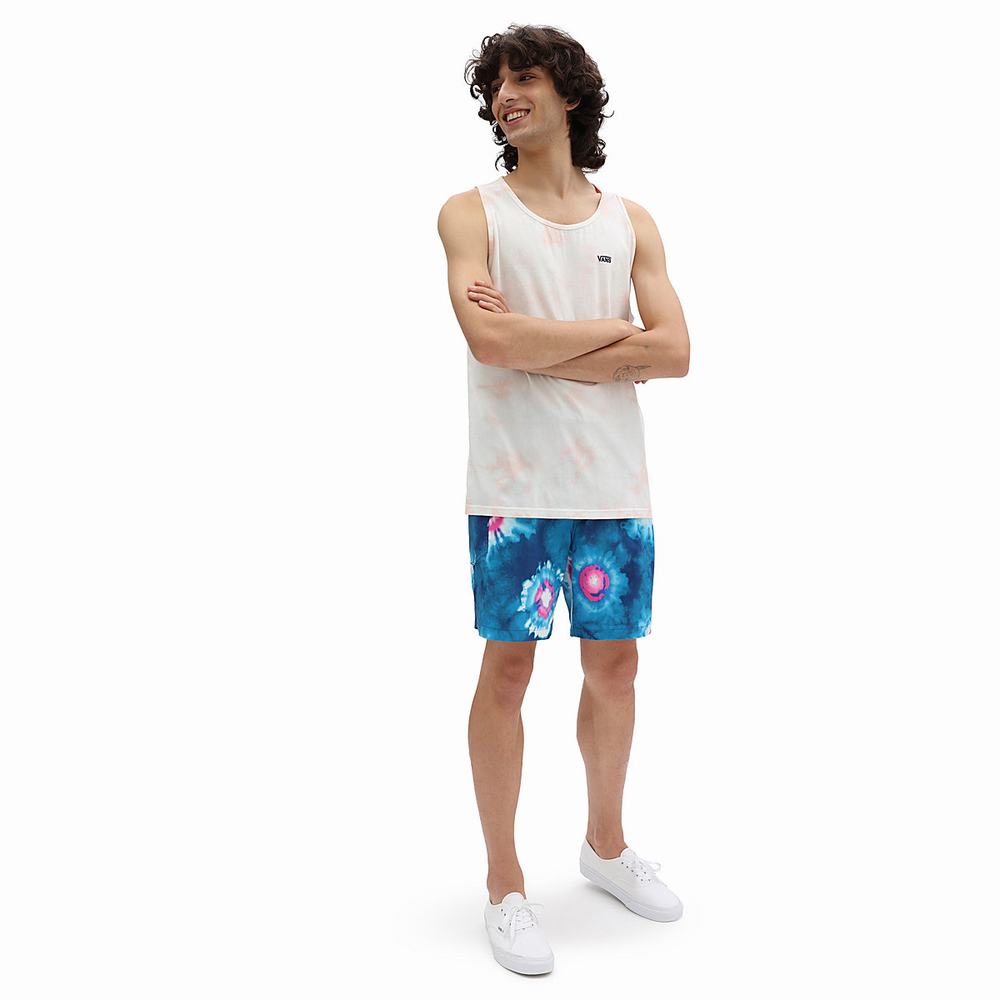 Men's Vans Tie Dye Drop V Tank Tanks Pink | USA34827