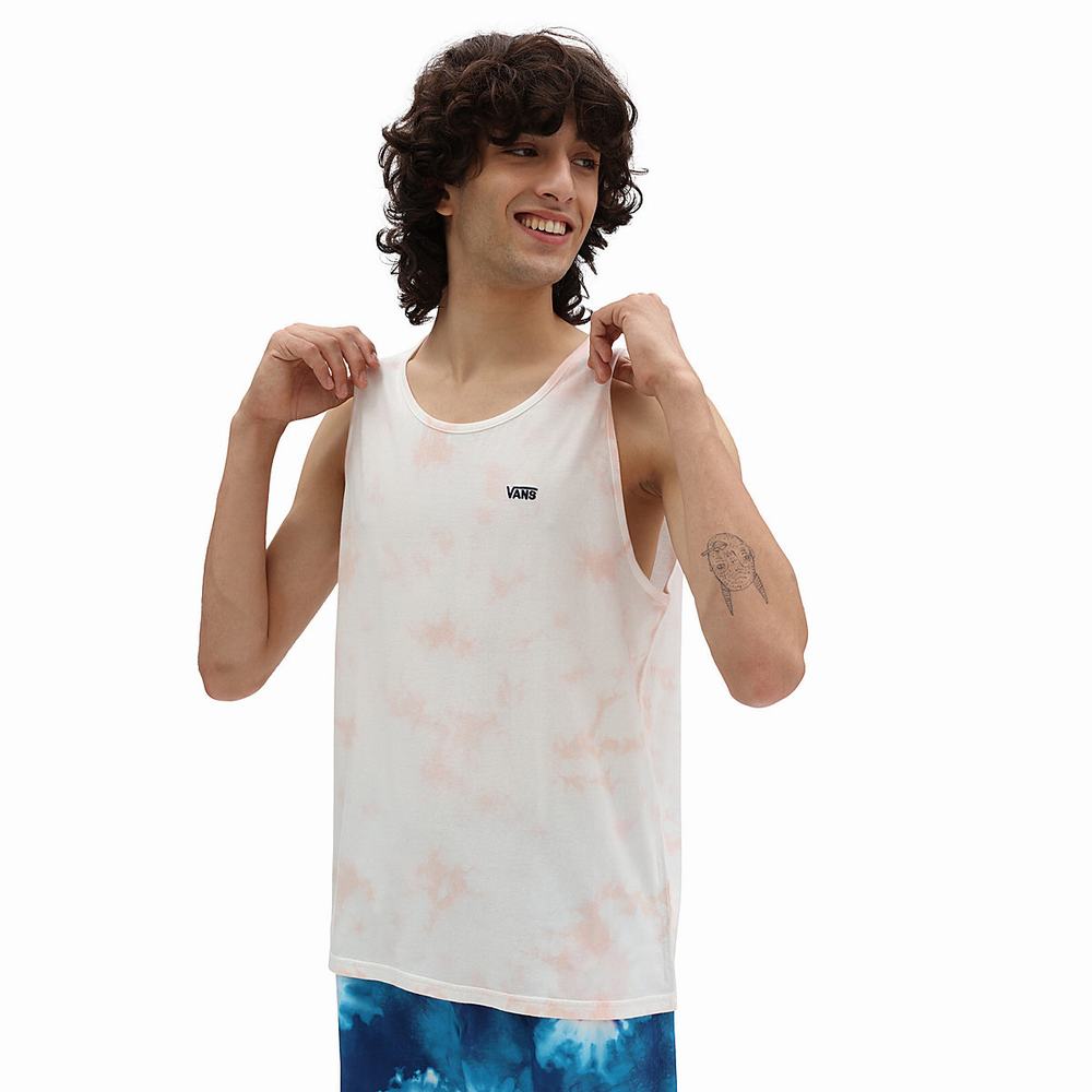 Men\'s Vans Tie Dye Drop V Tank Tanks Pink | USA34827