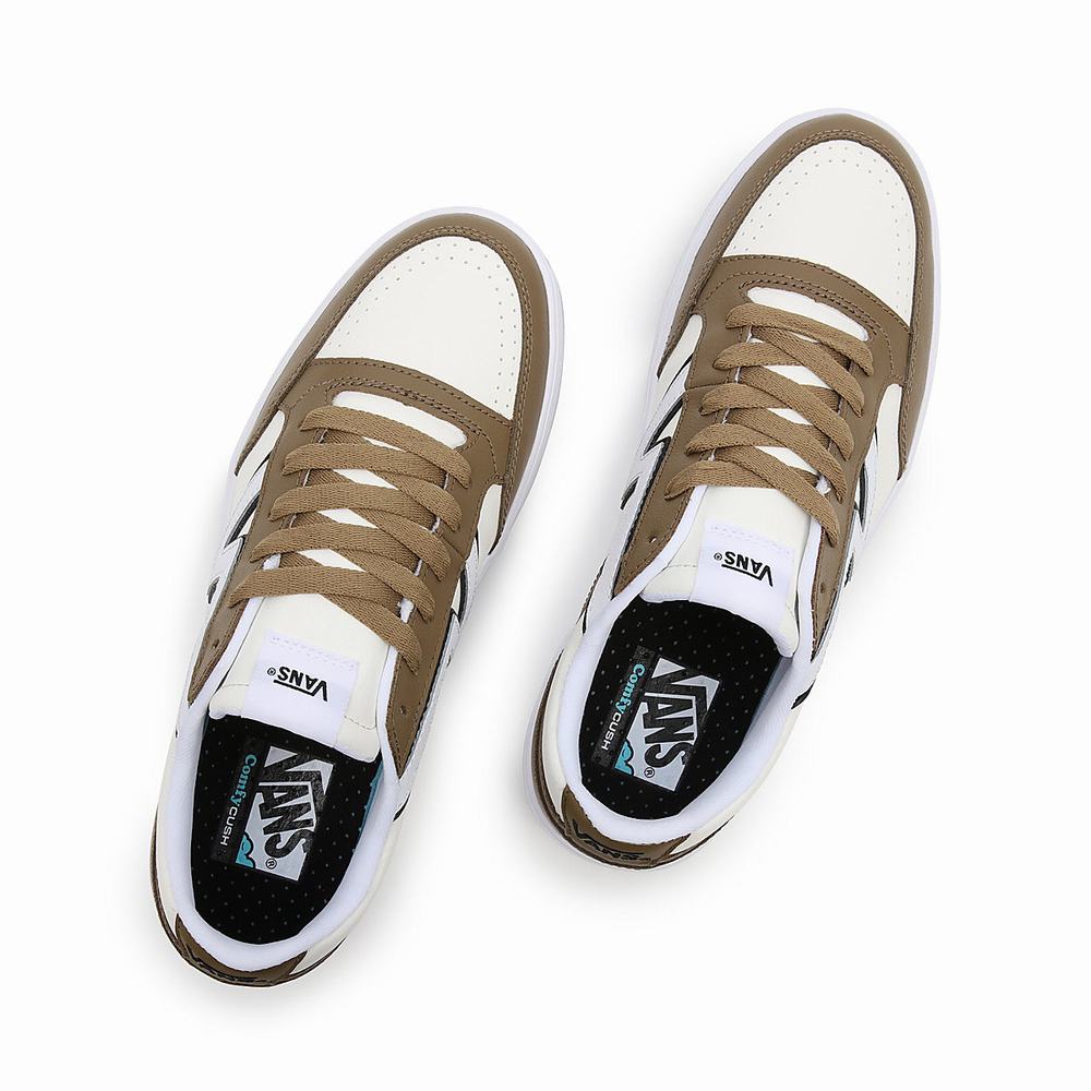 Men's Vans Timber Lowland Comfycush Sneakers White / Brown / Beige | USA58470