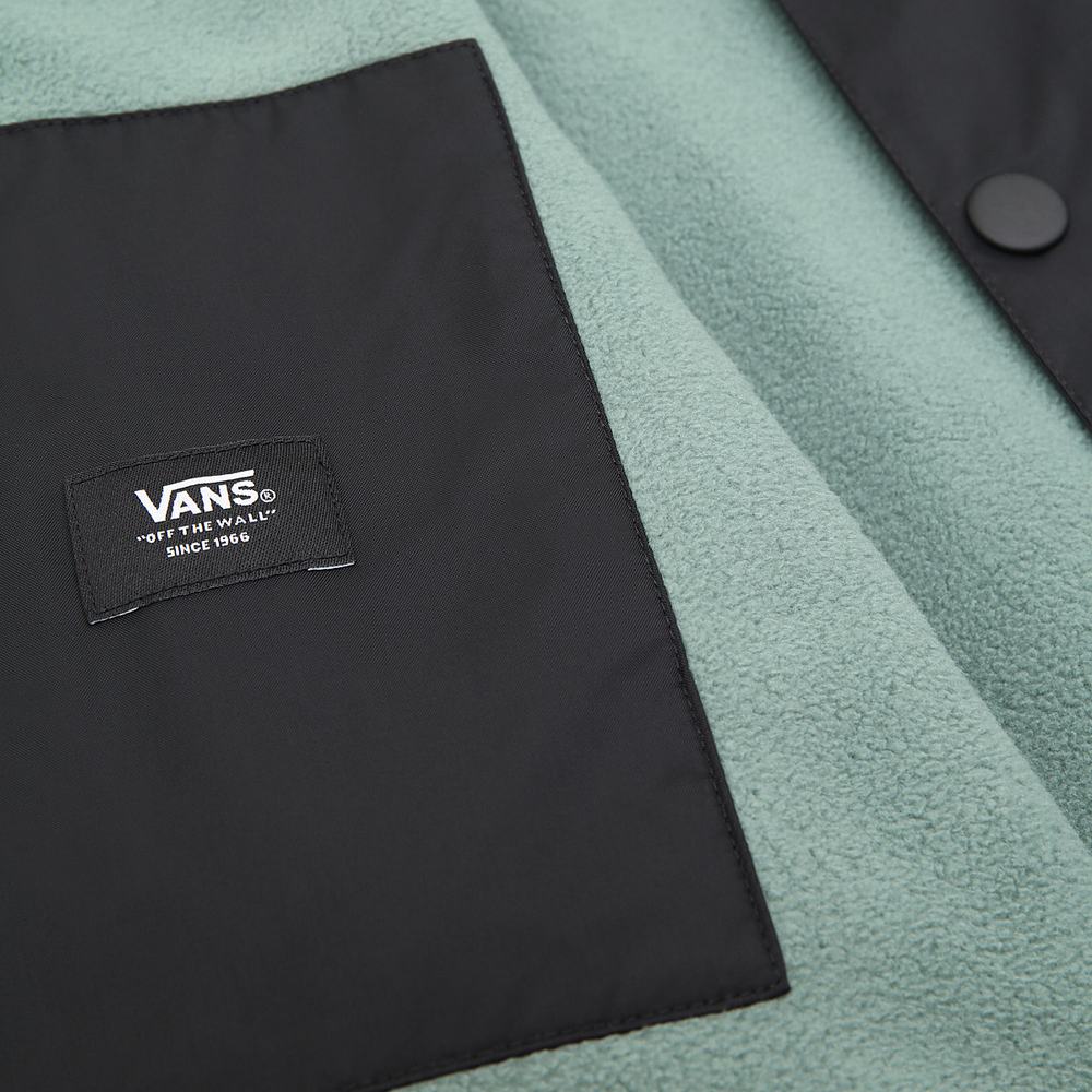 Men's Vans Torrey Reversible Jackets Black / Green | USA02835