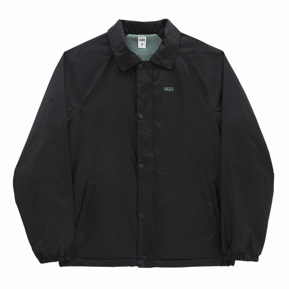 Men's Vans Torrey Reversible Jackets Black / Green | USA02835