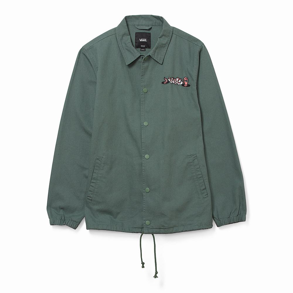 Men\'s Vans Torrey Skate Jackets Green | USA48129