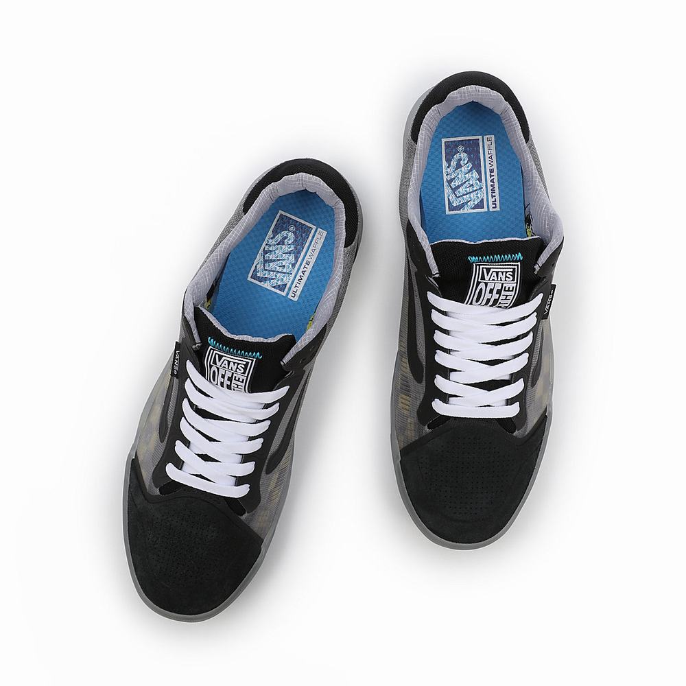 Men's Vans Transparent EVDNT RW UltimateWaffle Sneakers Black / Grey | USA14069