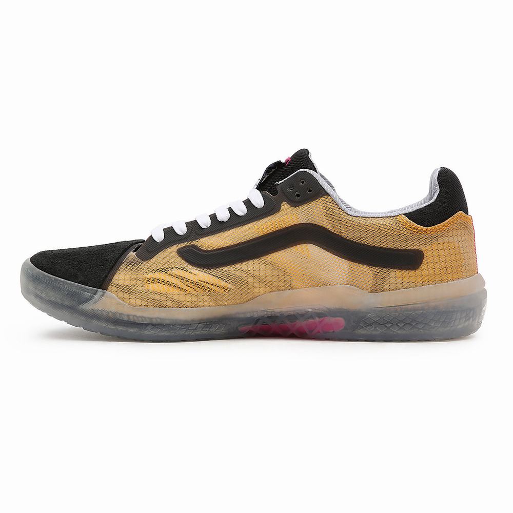 Men's Vans Transparent EVDNT RW UltimateWaffle Sneakers Black / Yellow | USA68392