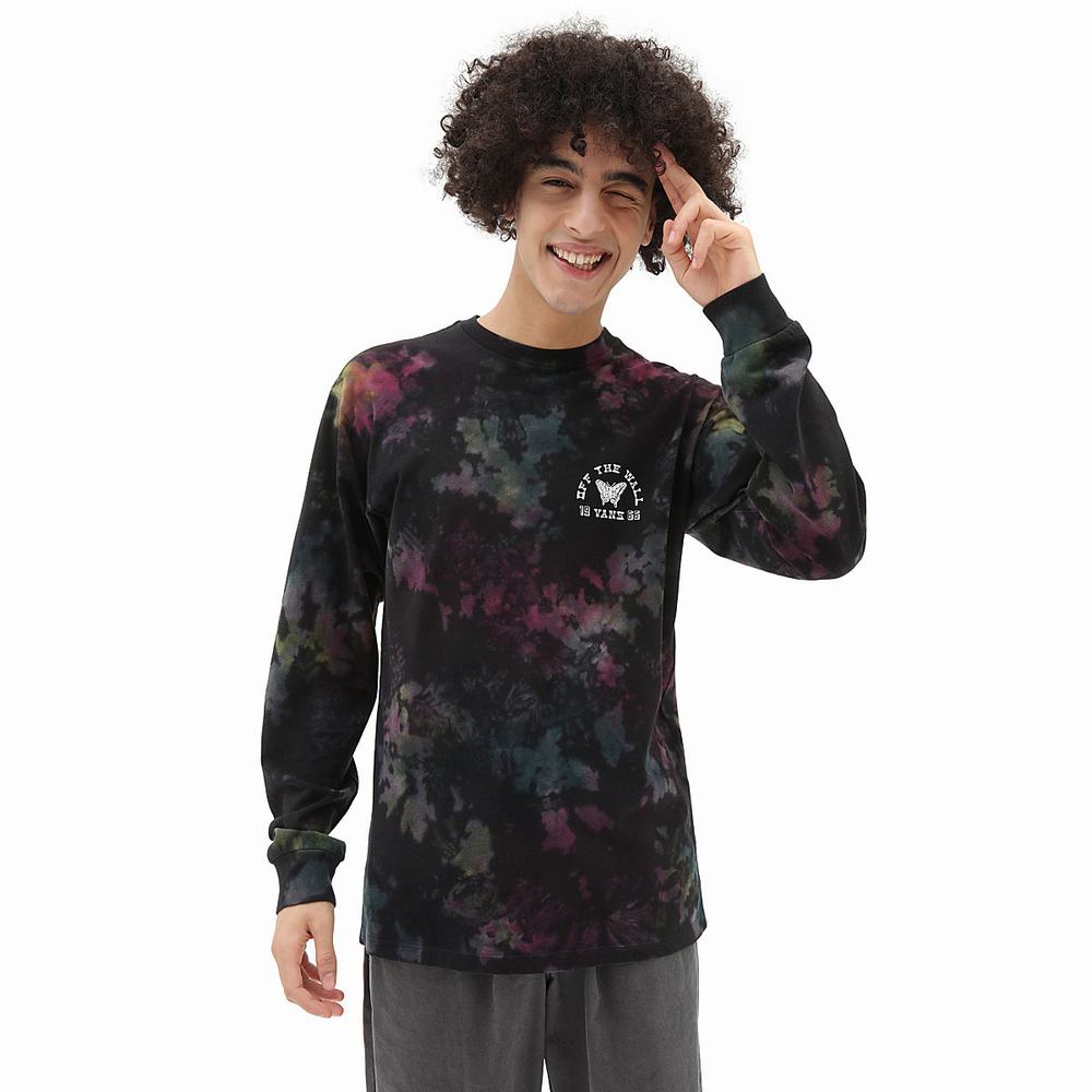 Men's Vans Tri Tie Dye Long Sleeve T Shirts Multicolor | USA01256