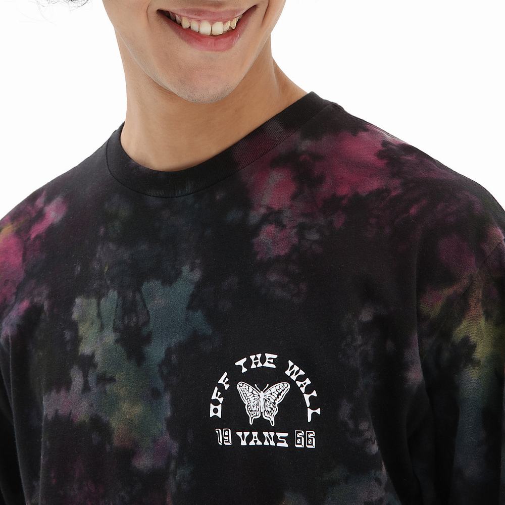 Men's Vans Tri Tie Dye Long Sleeve T Shirts Multicolor | USA01256