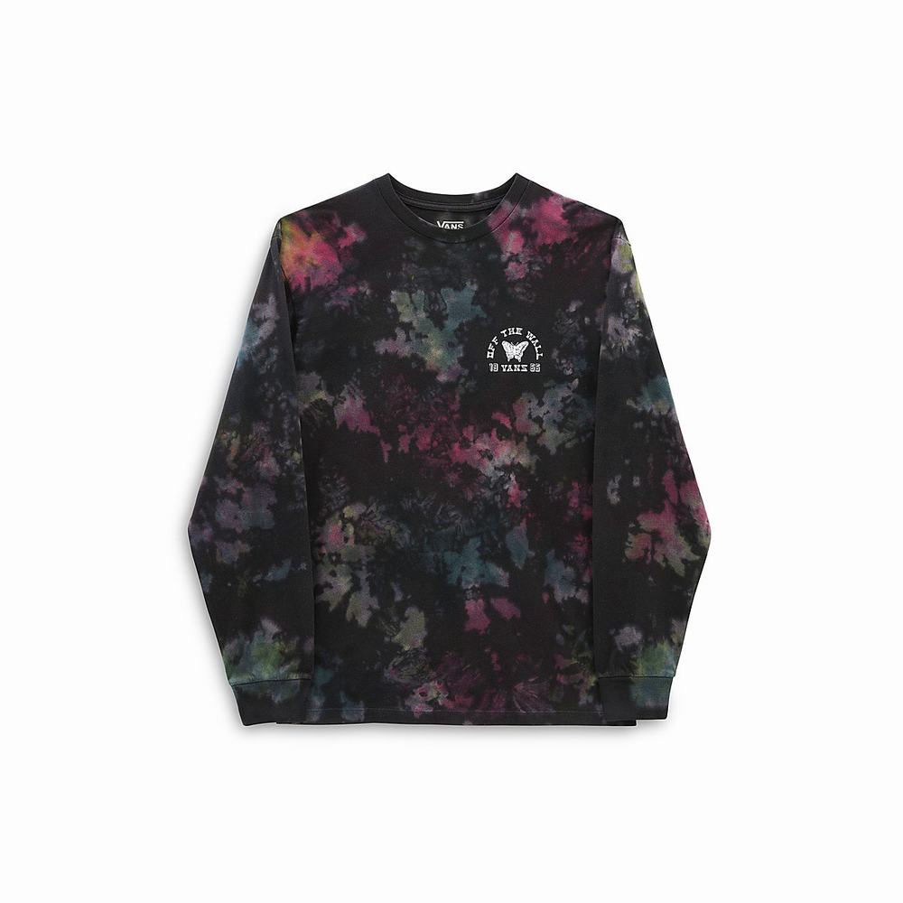 Men's Vans Tri Tie Dye Long Sleeve T Shirts Multicolor | USA01256