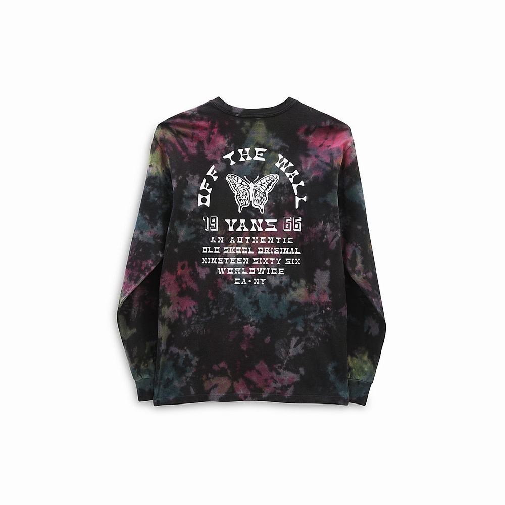 Men's Vans Tri Tie Dye Long Sleeve T Shirts Multicolor | USA01256