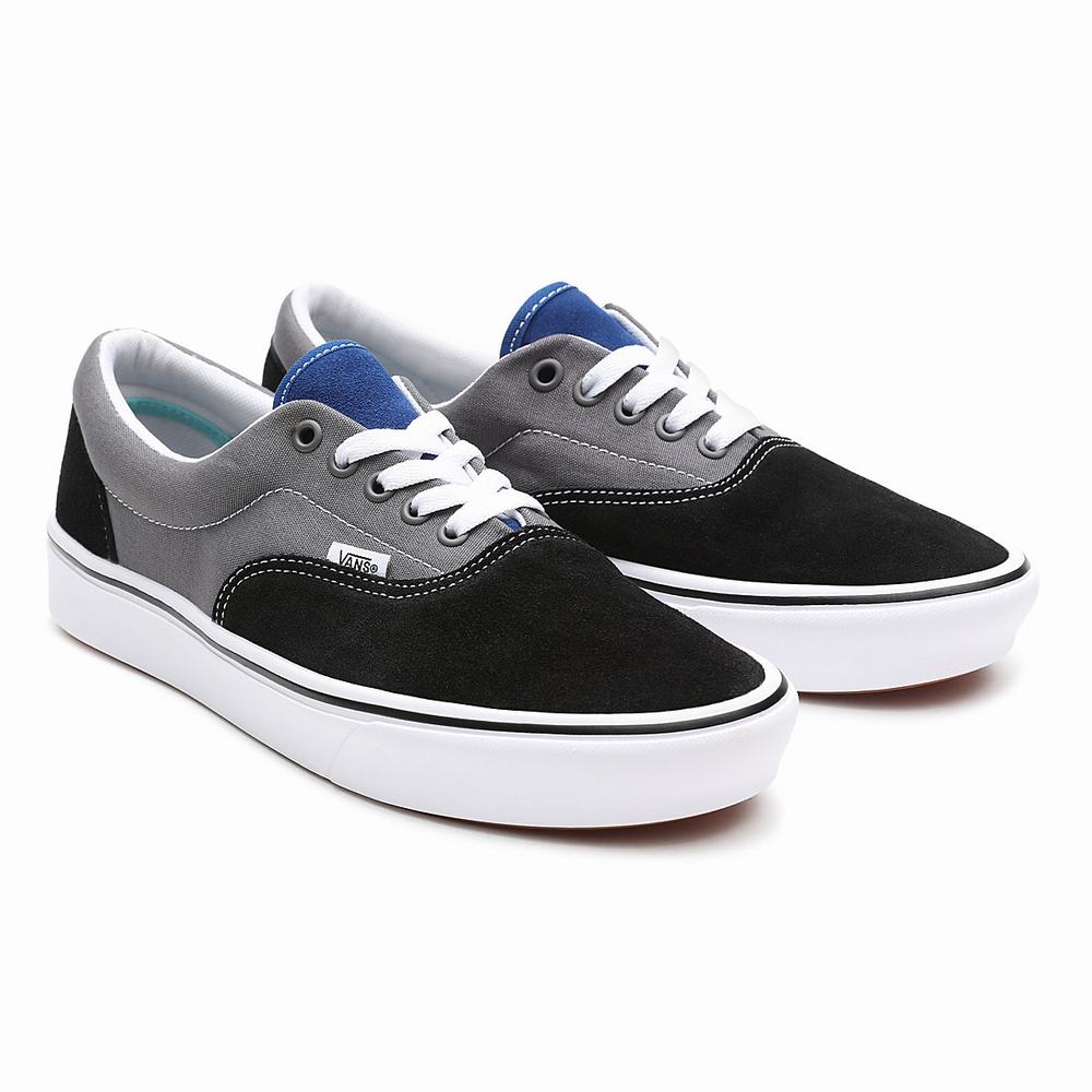 Men\'s Vans Tri-Tone ComfyCush Era Sneakers Black / Grey | USA93758