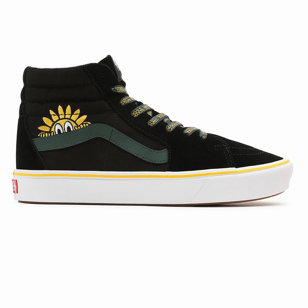 Men's Vans Trip Outdoors ComfyCush Sk8-Hi Sneakers Black | USA18430