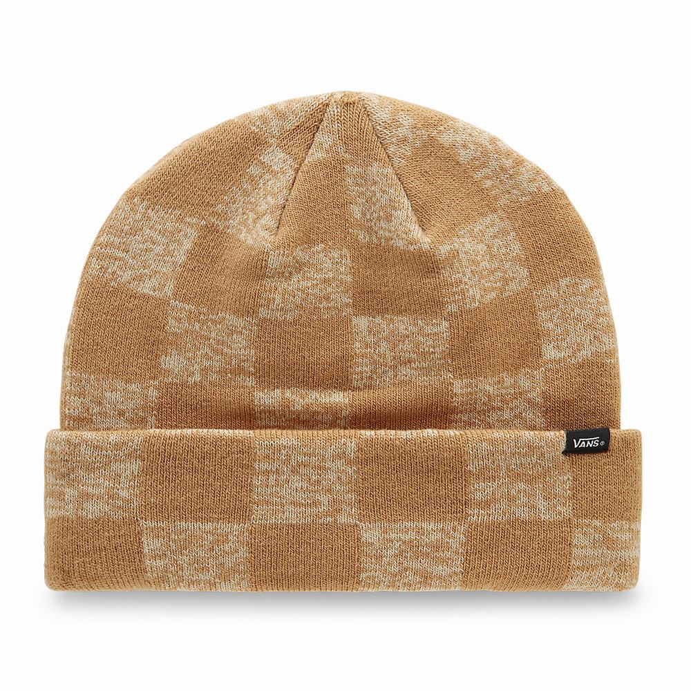 Men\'s Vans Turfwood Beanie Brown | USA23410