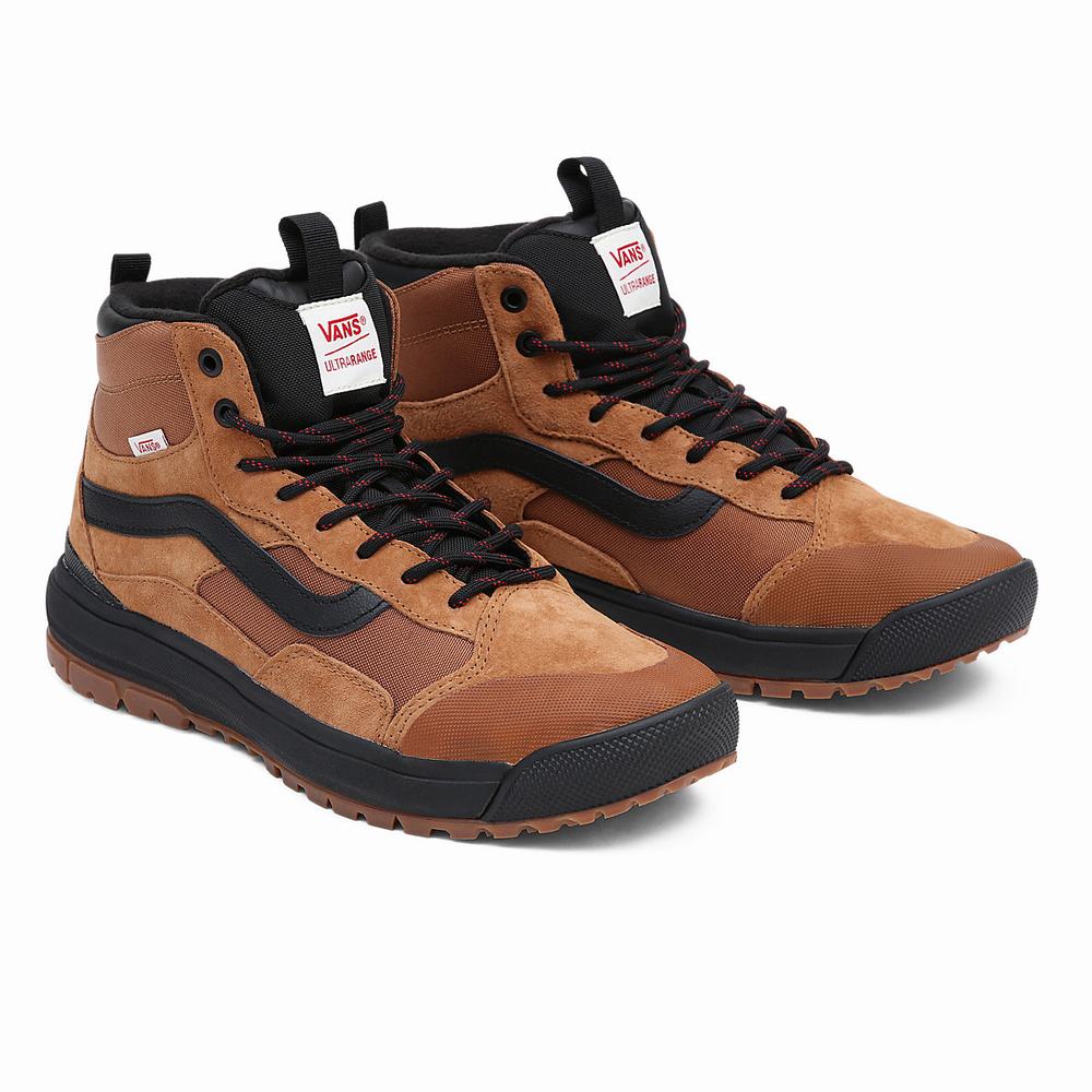 Men\'s Vans UltraRange EXO Hi MTE-1 Sneakers Brown / Orange | USA20784