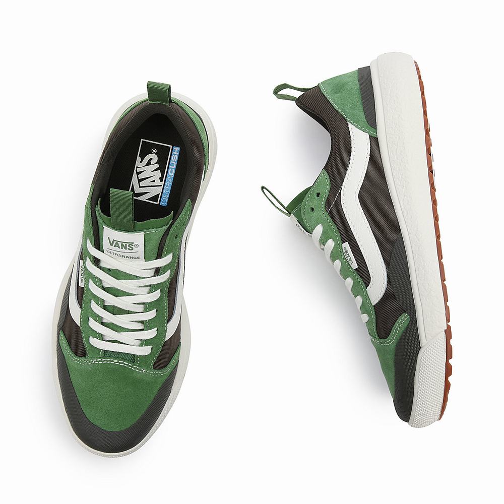 Men's Vans UltraRange Exo Se Sneakers Green / Brown | USA54392