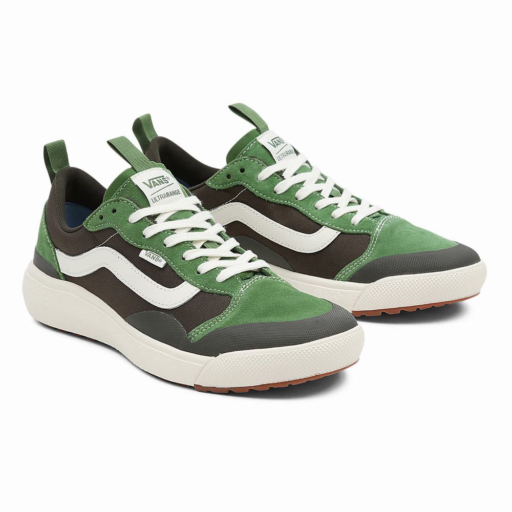 Men\'s Vans UltraRange Exo Se Sneakers Green / Brown | USA54392