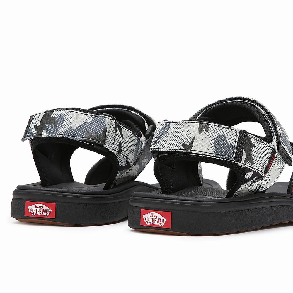 Men's Vans Ultrarange Tri-Lock Sandals Black | USA54081