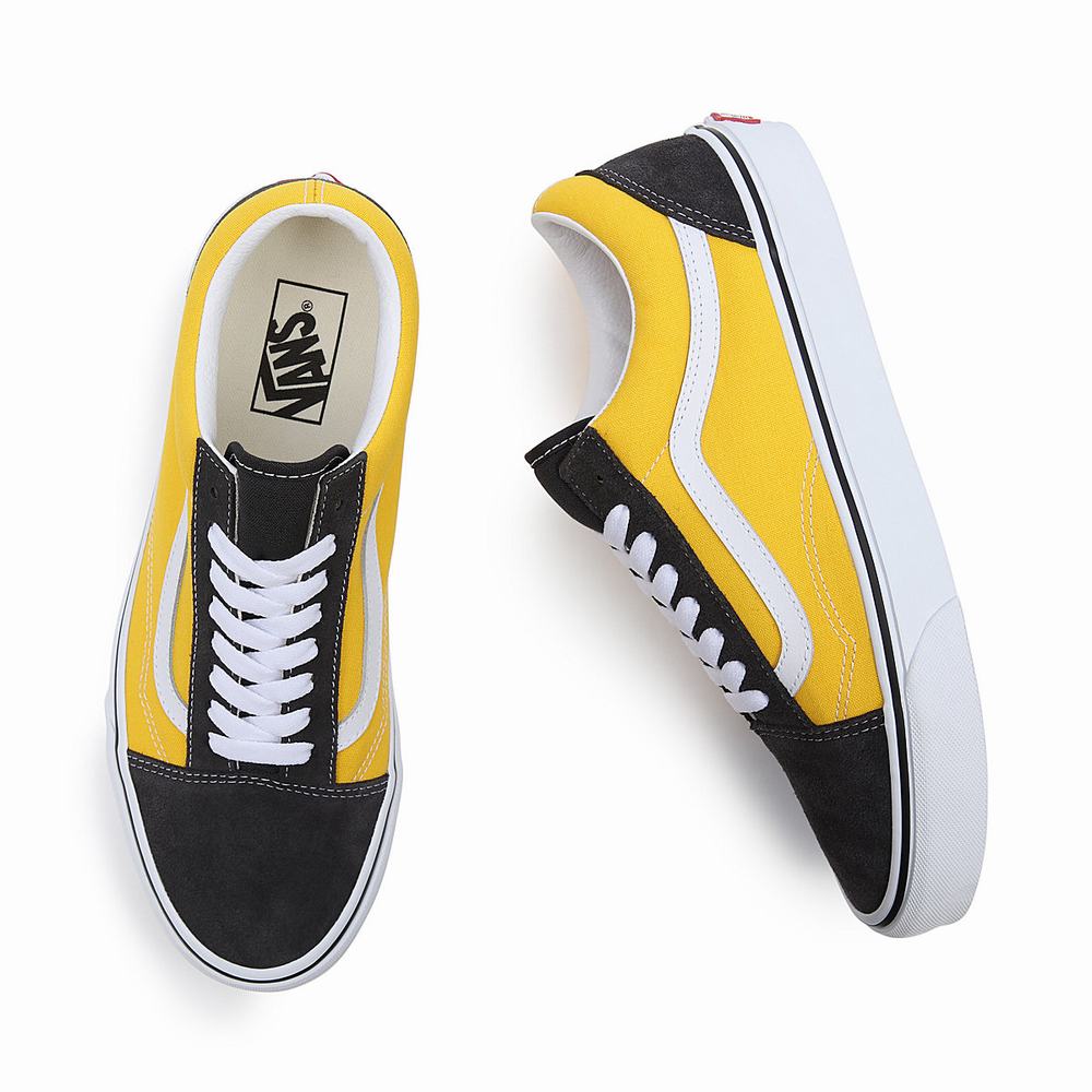 Men's Vans Utility Pop Old Skool Sneakers Yellow | USA72053