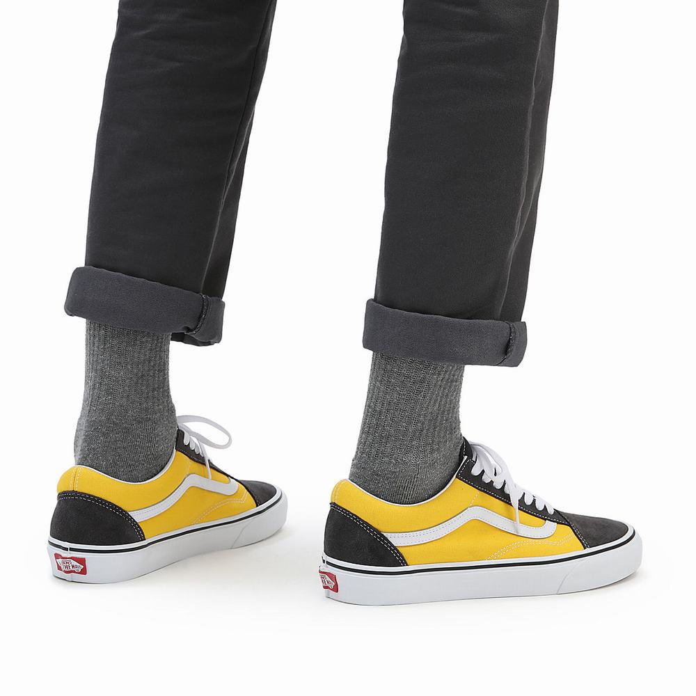 Men's Vans Utility Pop Old Skool Sneakers Yellow | USA72053