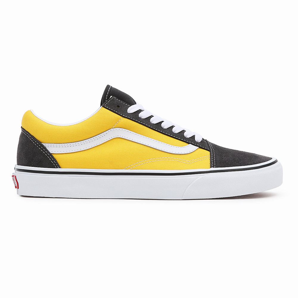 Men's Vans Utility Pop Old Skool Sneakers Yellow | USA72053