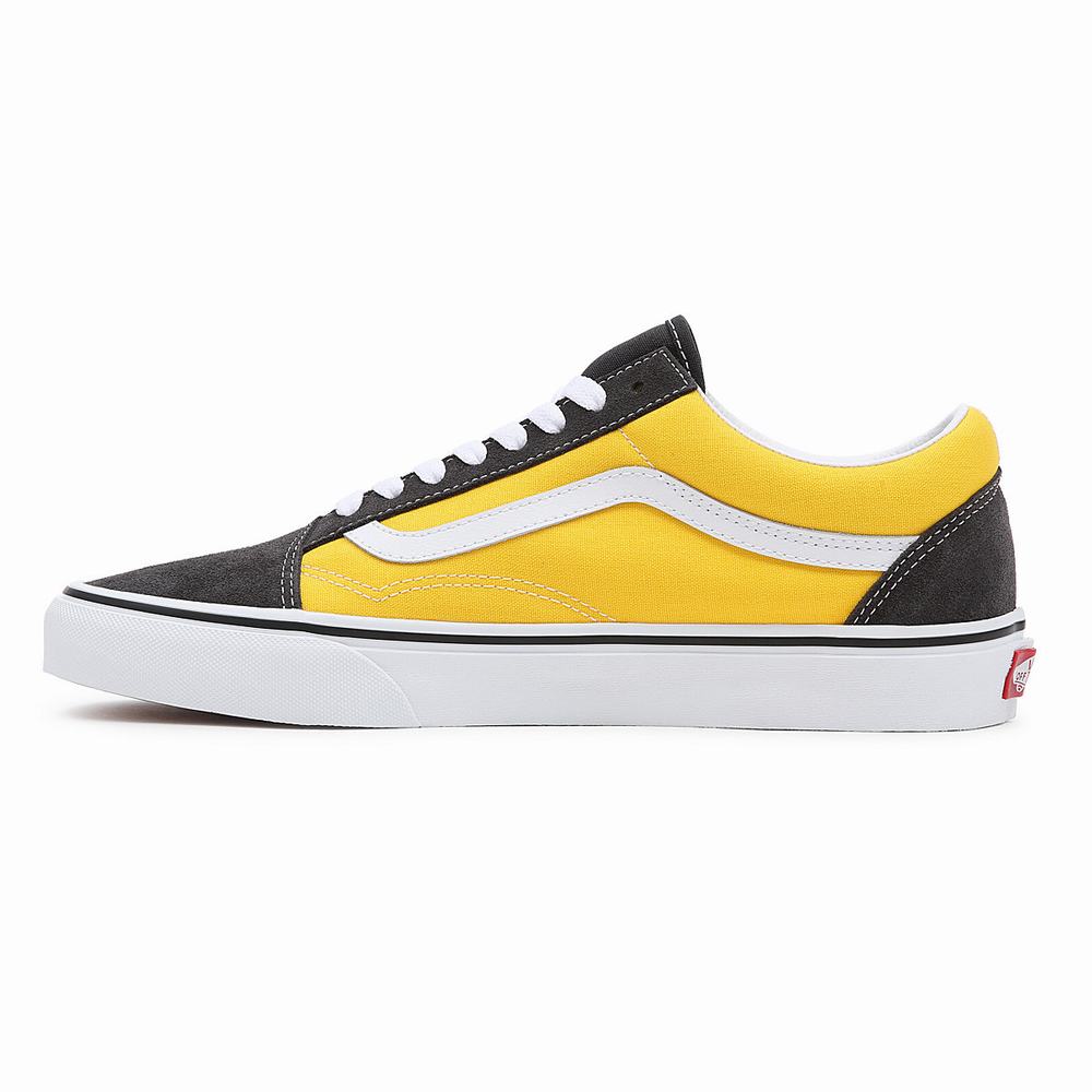 Men's Vans Utility Pop Old Skool Sneakers Yellow | USA72053