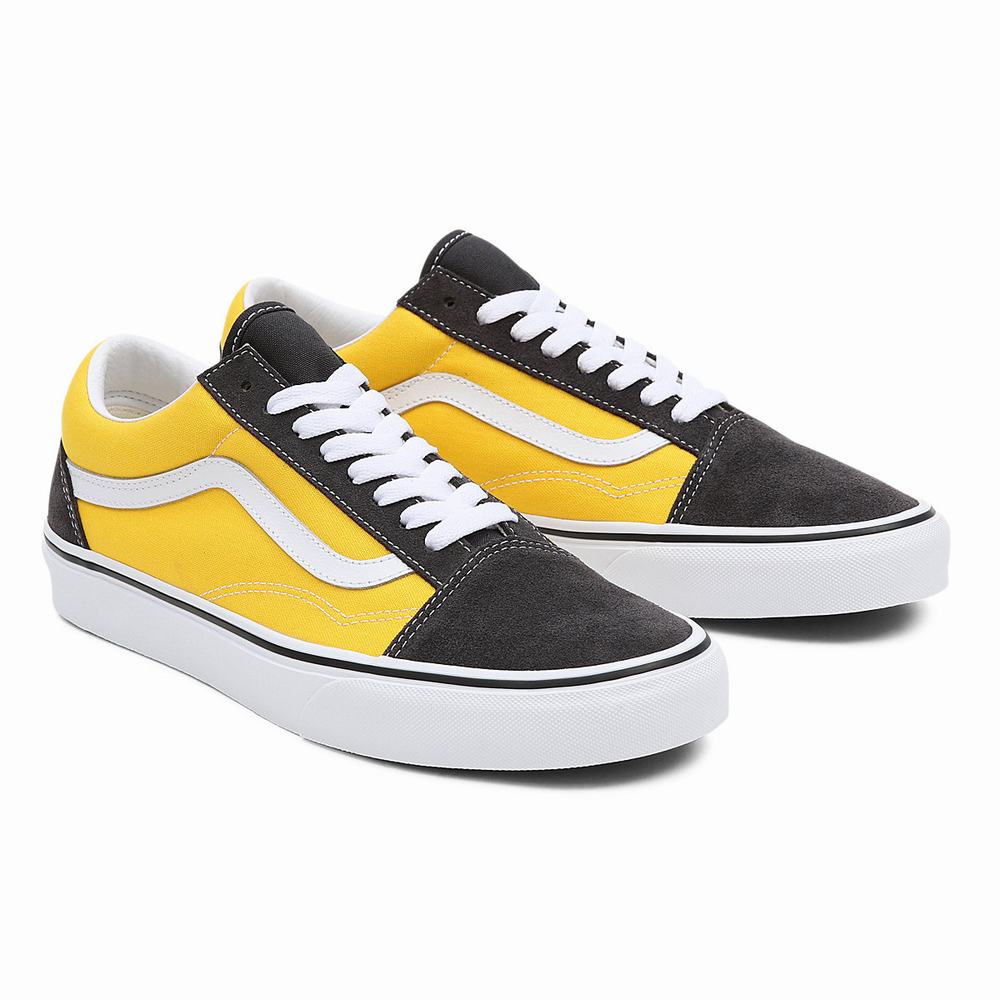 Men\'s Vans Utility Pop Old Skool Sneakers Yellow | USA72053