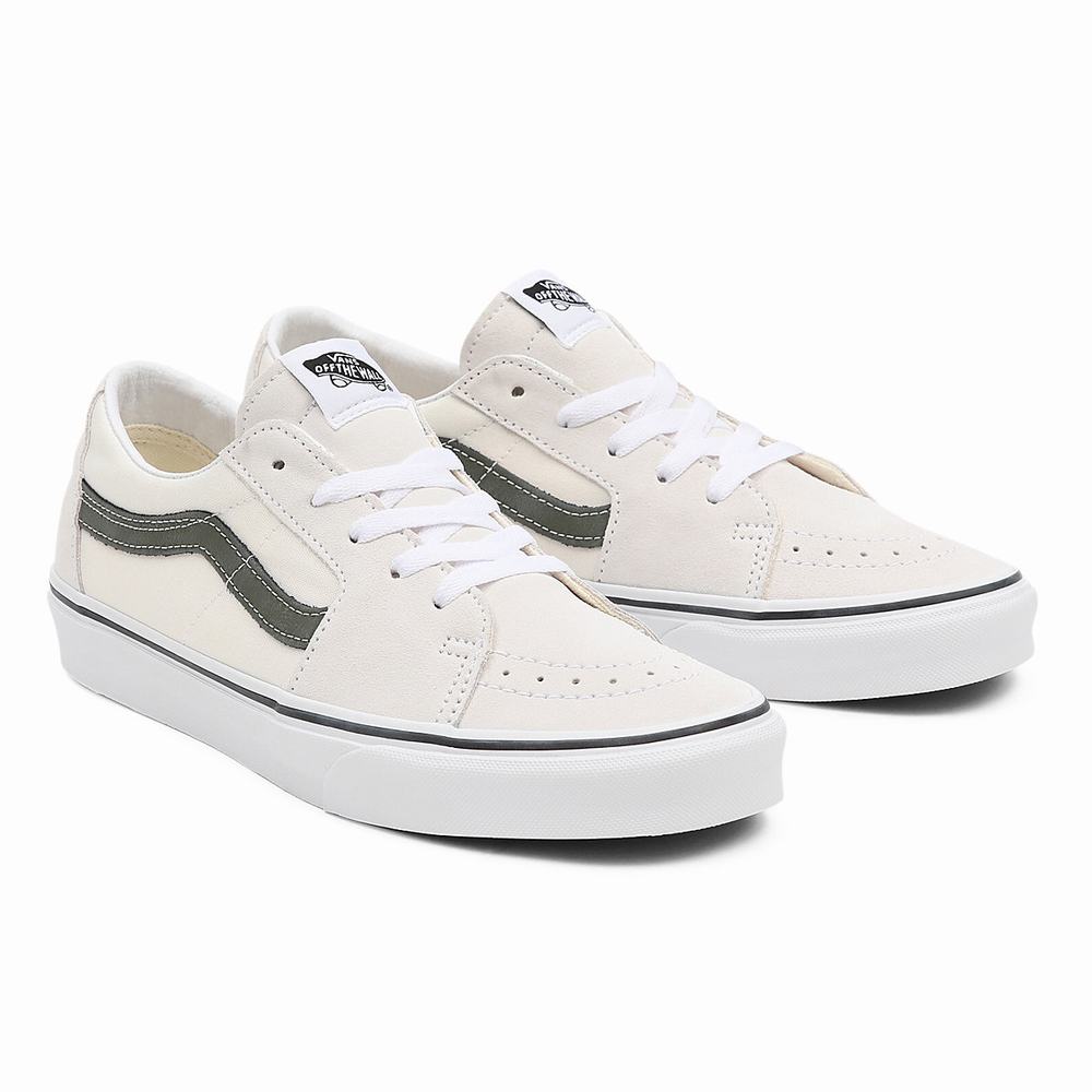 Men\'s Vans Utility Pop SK8-Low Sneakers Green / White | USA60935