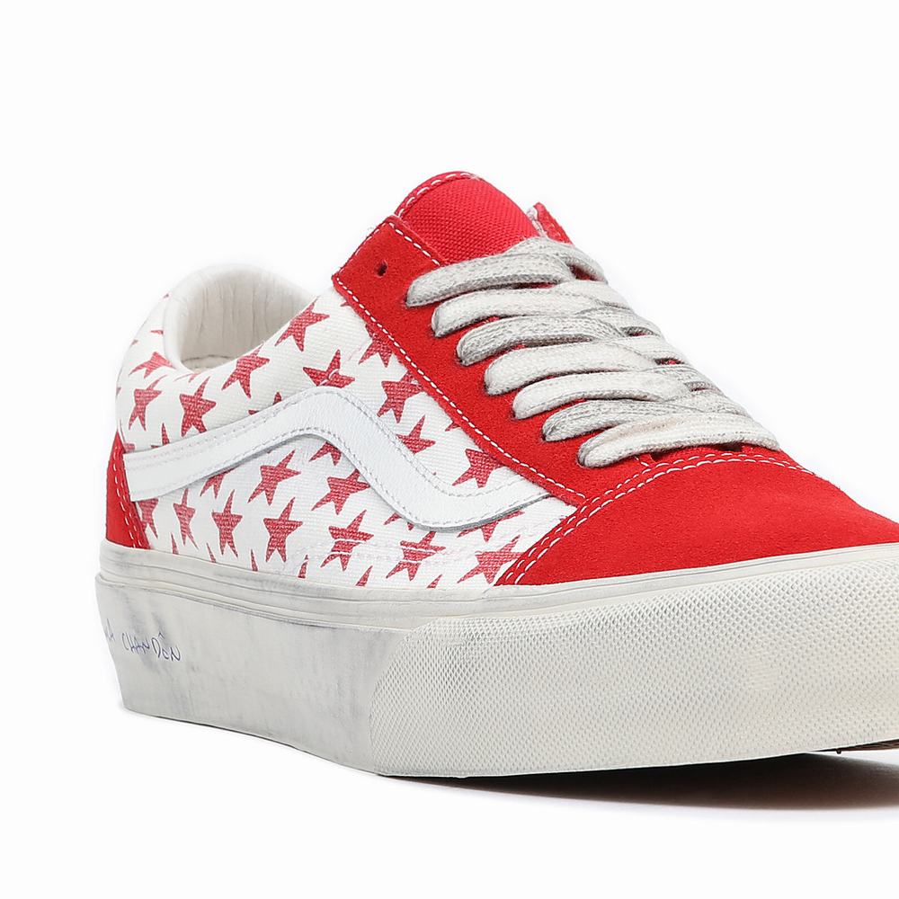 Men's Vans Vault By Vans x Bianca Chandôn Old Skool Sneakers Red / White | USA24089