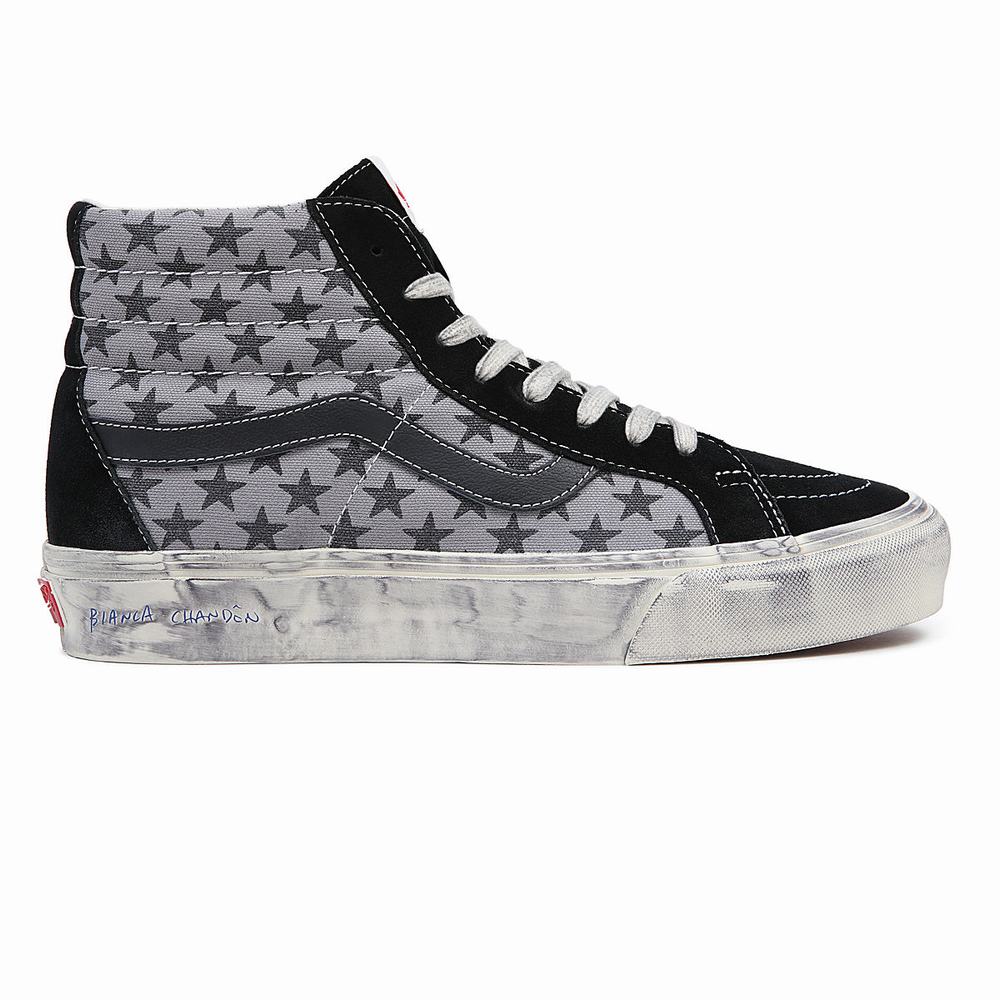 Men's Vans Vault By Vans x Bianca Chandôn Sk8-Hi Reissue Sneakers Black / Grey | USA35827