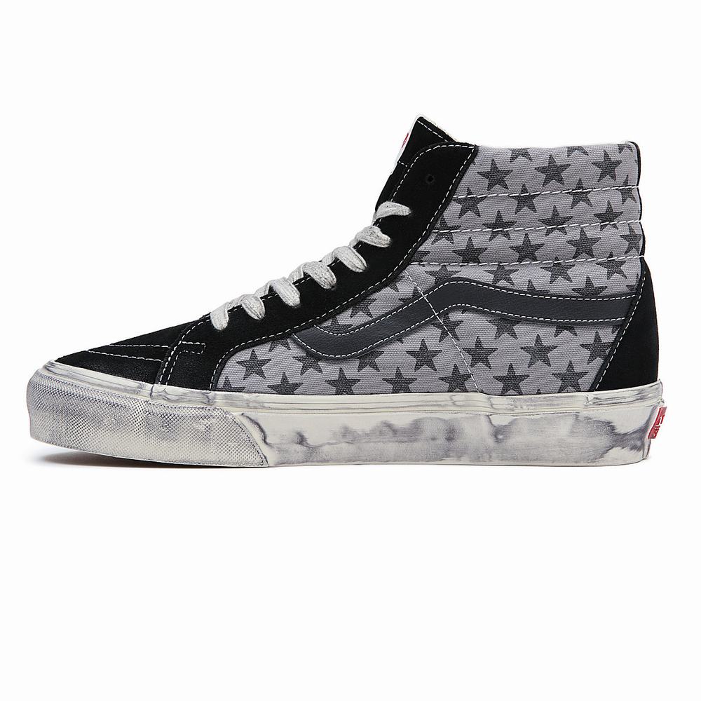 Men's Vans Vault By Vans x Bianca Chandôn Sk8-Hi Reissue Sneakers Black / Grey | USA35827