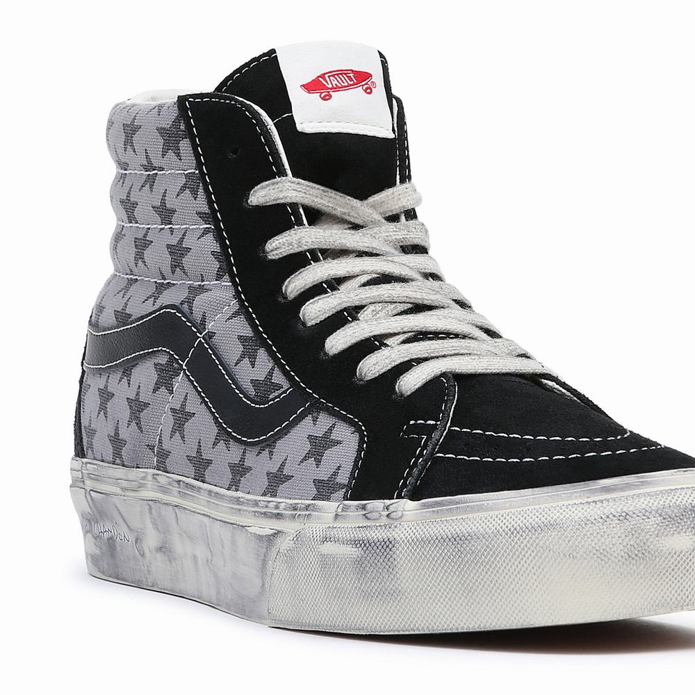 Men's Vans Vault By Vans x Bianca Chandôn Sk8-Hi Reissue Sneakers Black / Grey | USA35827