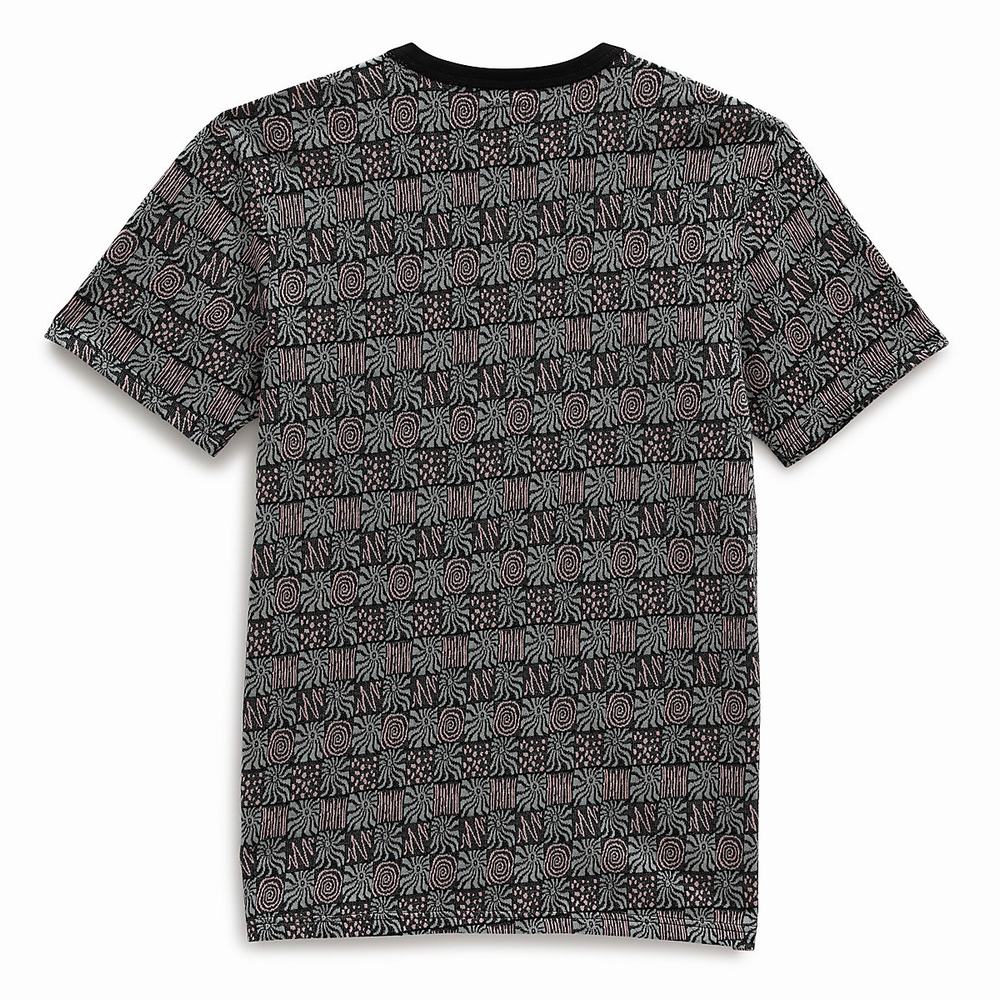 Men's Vans Vibe Check Crew T Shirts Black | USA35807