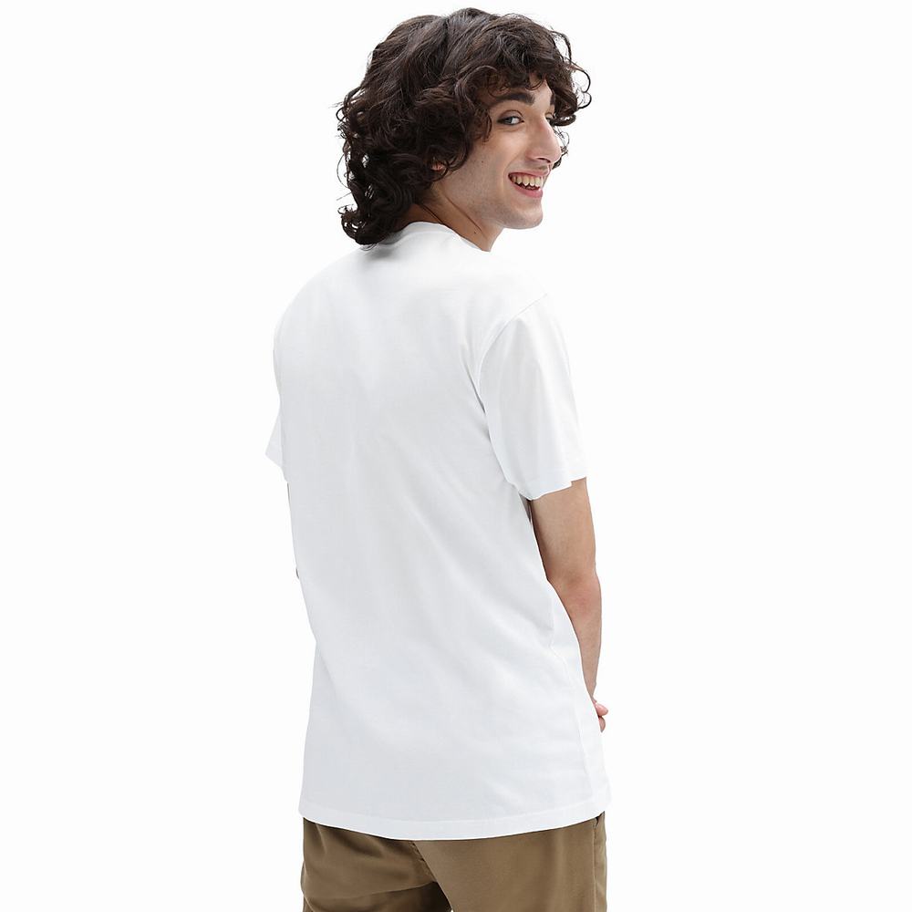 Men's Vans Wafflin T Shirts White | USA94270