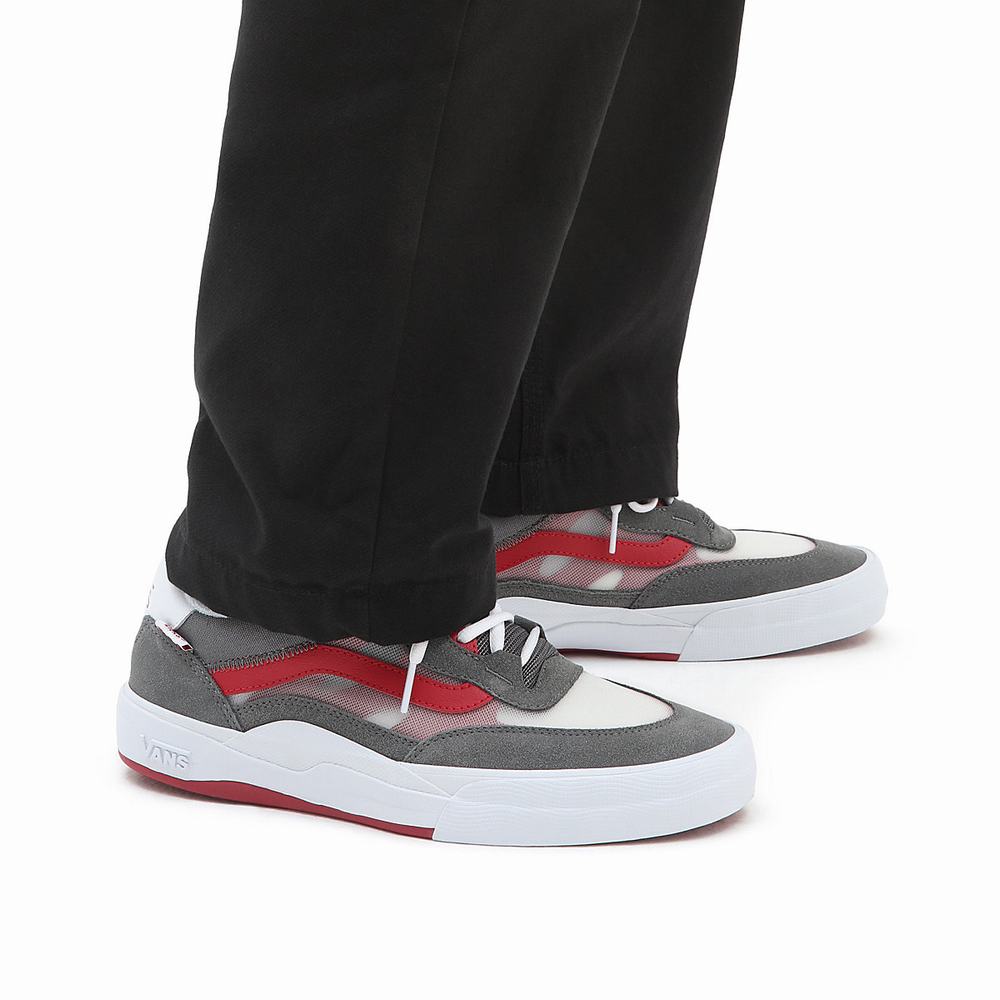 Men's Vans Wayvee Low Top Shoes Red / Grey | USA03874