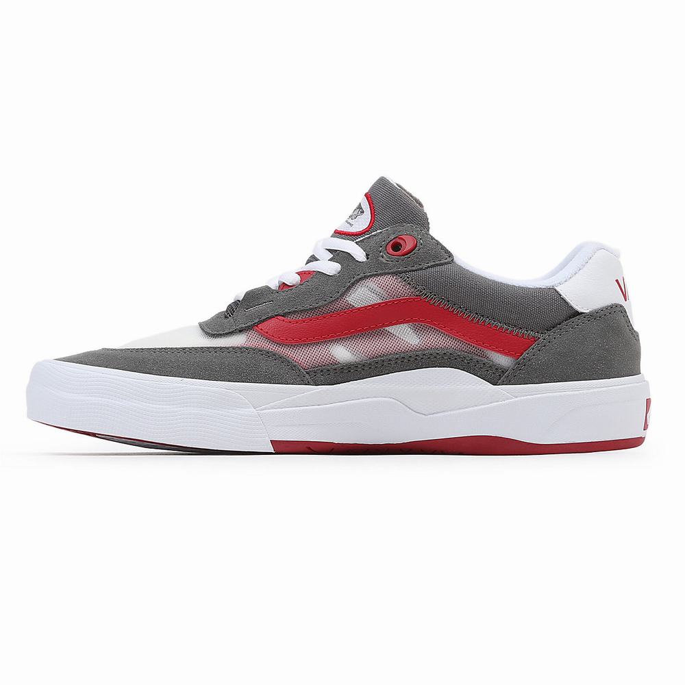 Men's Vans Wayvee Low Top Shoes Red / Grey | USA03874