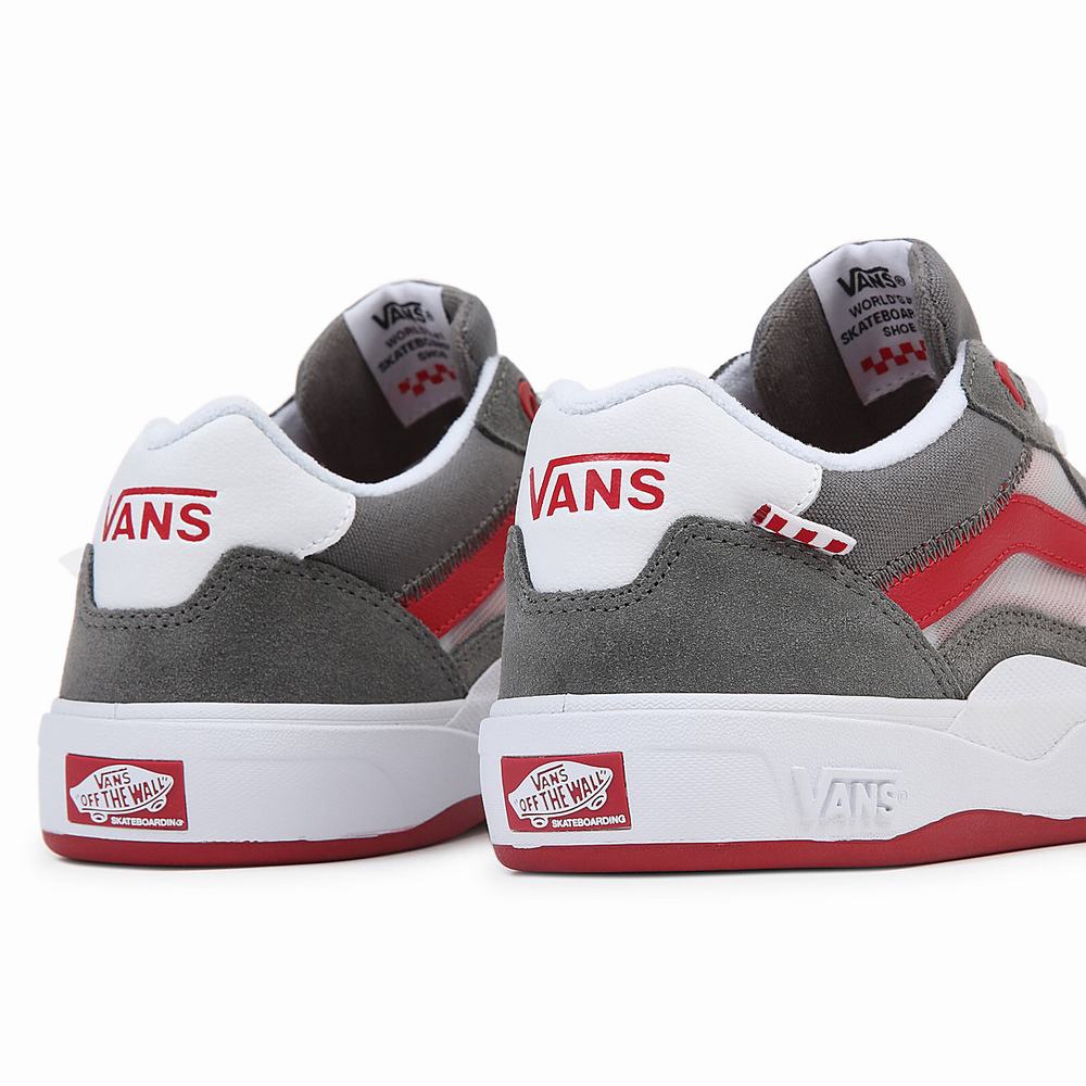 Men's Vans Wayvee Low Top Shoes Red / Grey | USA03874