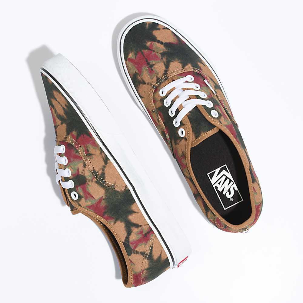 Men's Vans Woodland Wash Authentic Sneakers Brown / White | USA08174