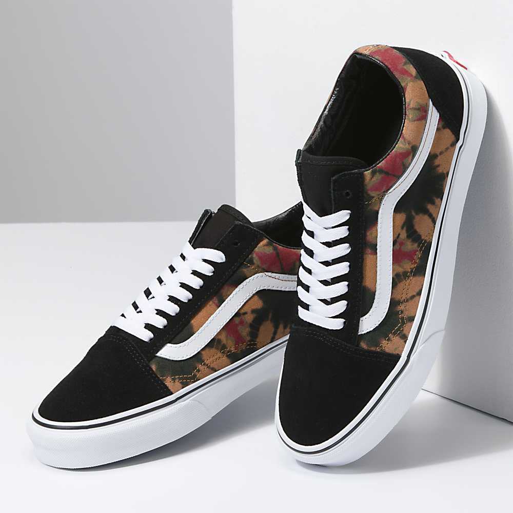 Men's Vans Woodland Wash Old Skool Sneakers Black | USA84102