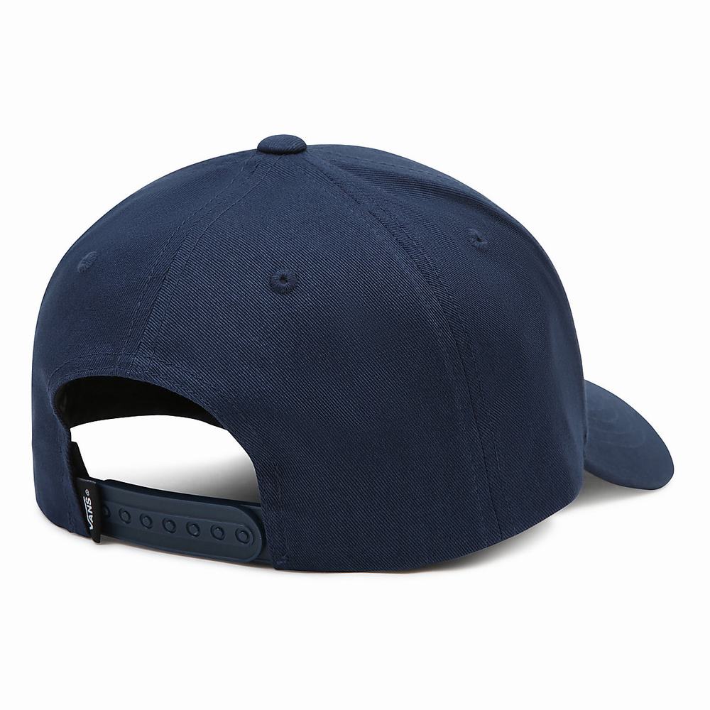 Men's Vans Worldwide Structured Jockey Hats Blue | USA61750