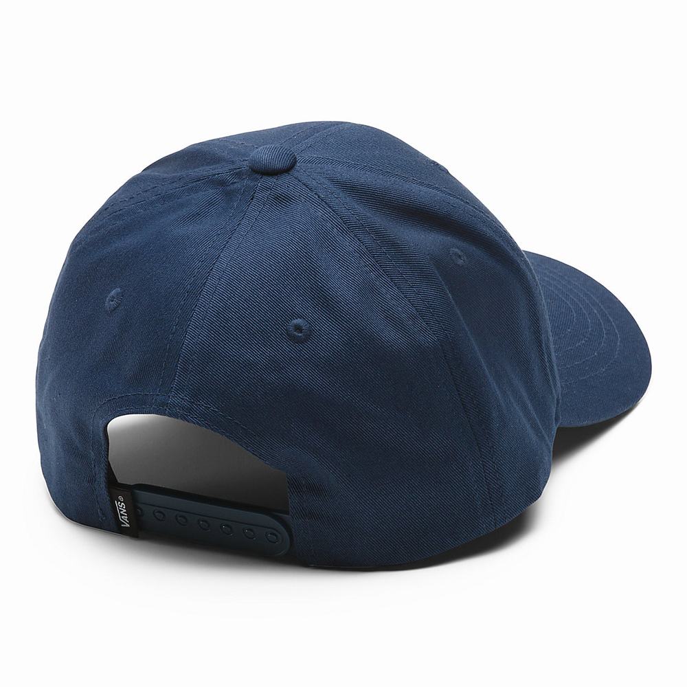 Men's Vans Worldwide Structured Jockey Hats Blue | USA61750