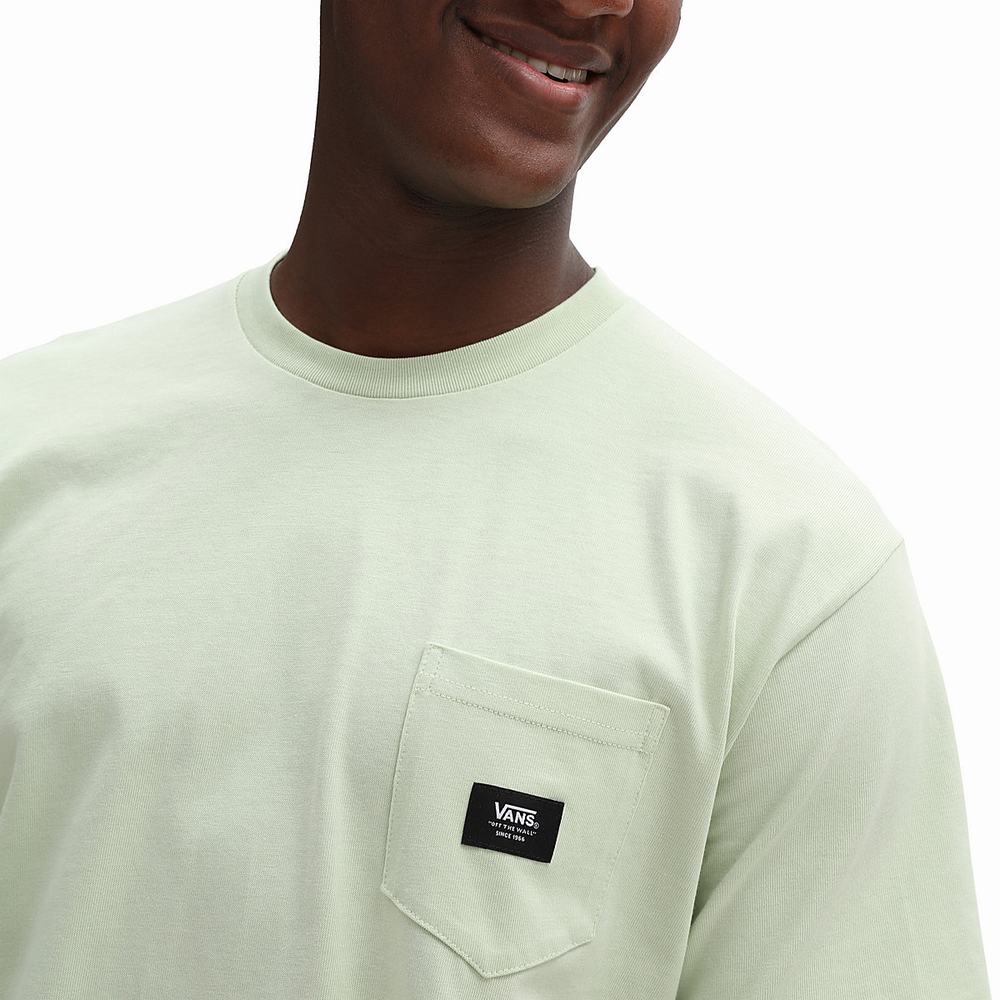 Men's Vans Woven Patch Pocket T Shirts Green | USA09617