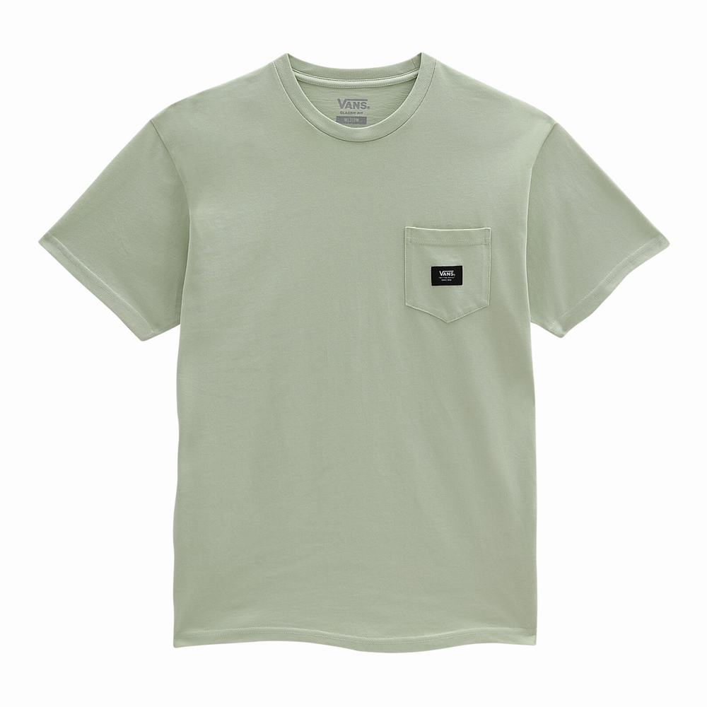 Men's Vans Woven Patch Pocket T Shirts Green | USA09617