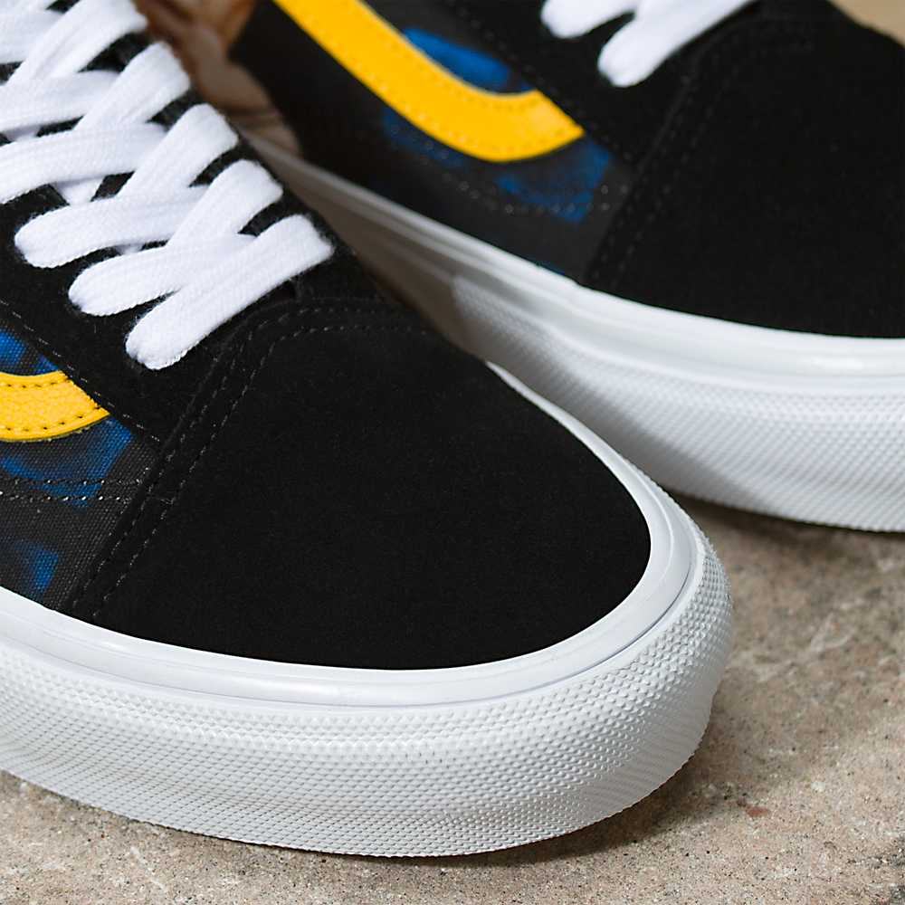 Men's Vans X Bruce Lee Skate Old Skool Skate Shoes Black / Yellow | USA64901