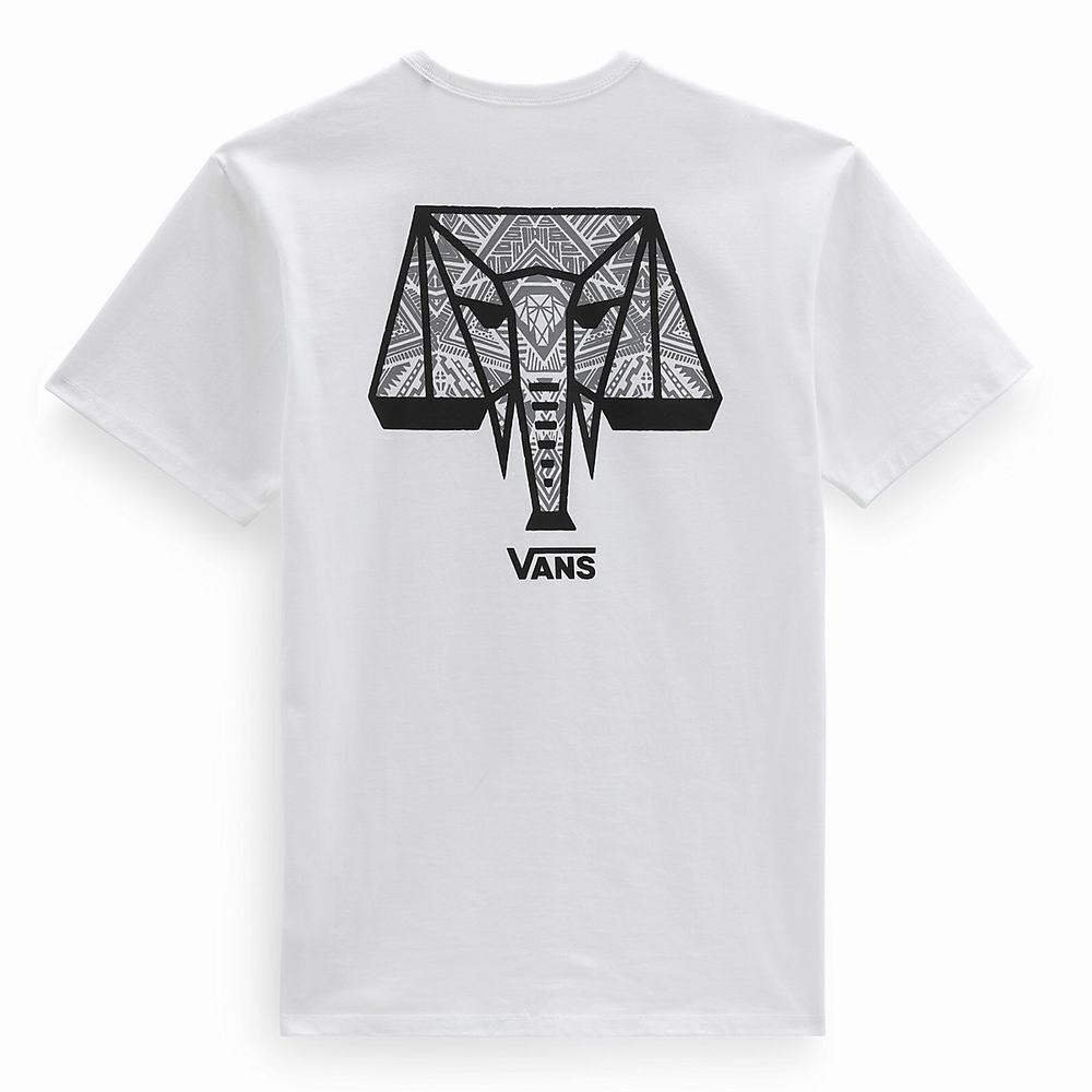 Men's Vans X Courage Adams OTW T Shirts White | USA85790