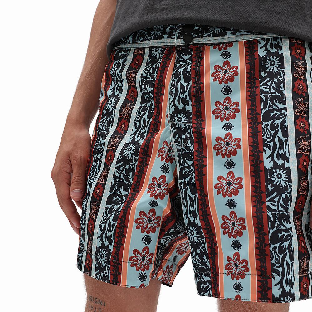 Men's Vans X Curren X Knost Reversible Boardshorts Black | USA25064