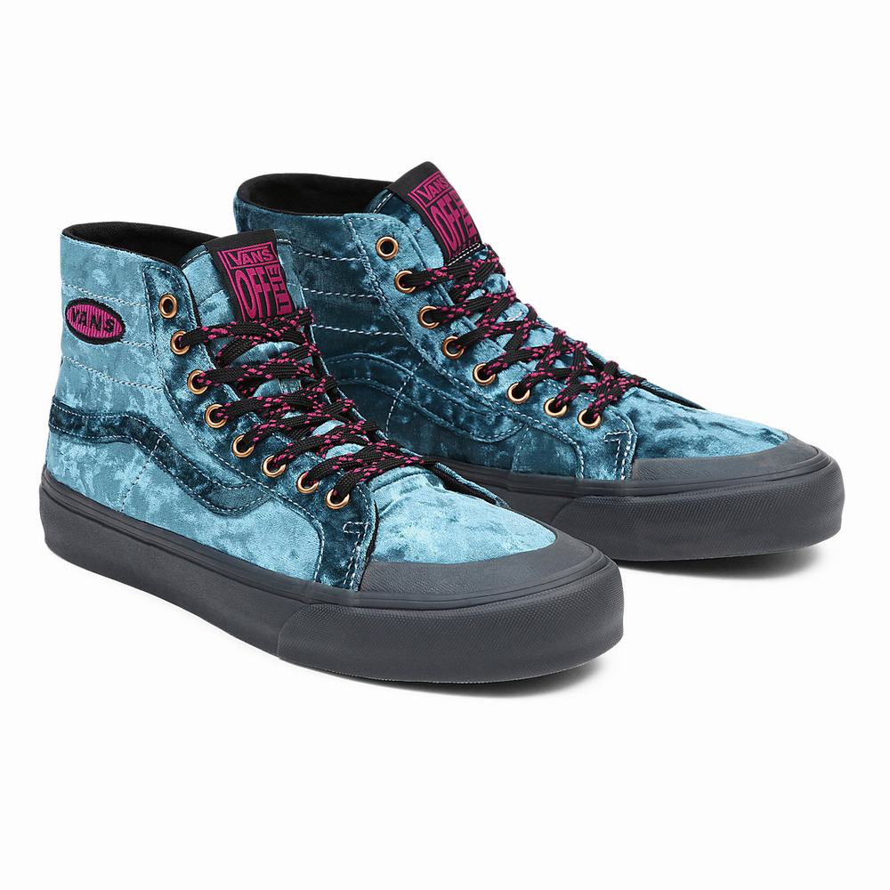 Men\'s Vans X Curren X Knost Sk8-Hi 138 Decon Vr3 SF Sneakers Blue | USA97150