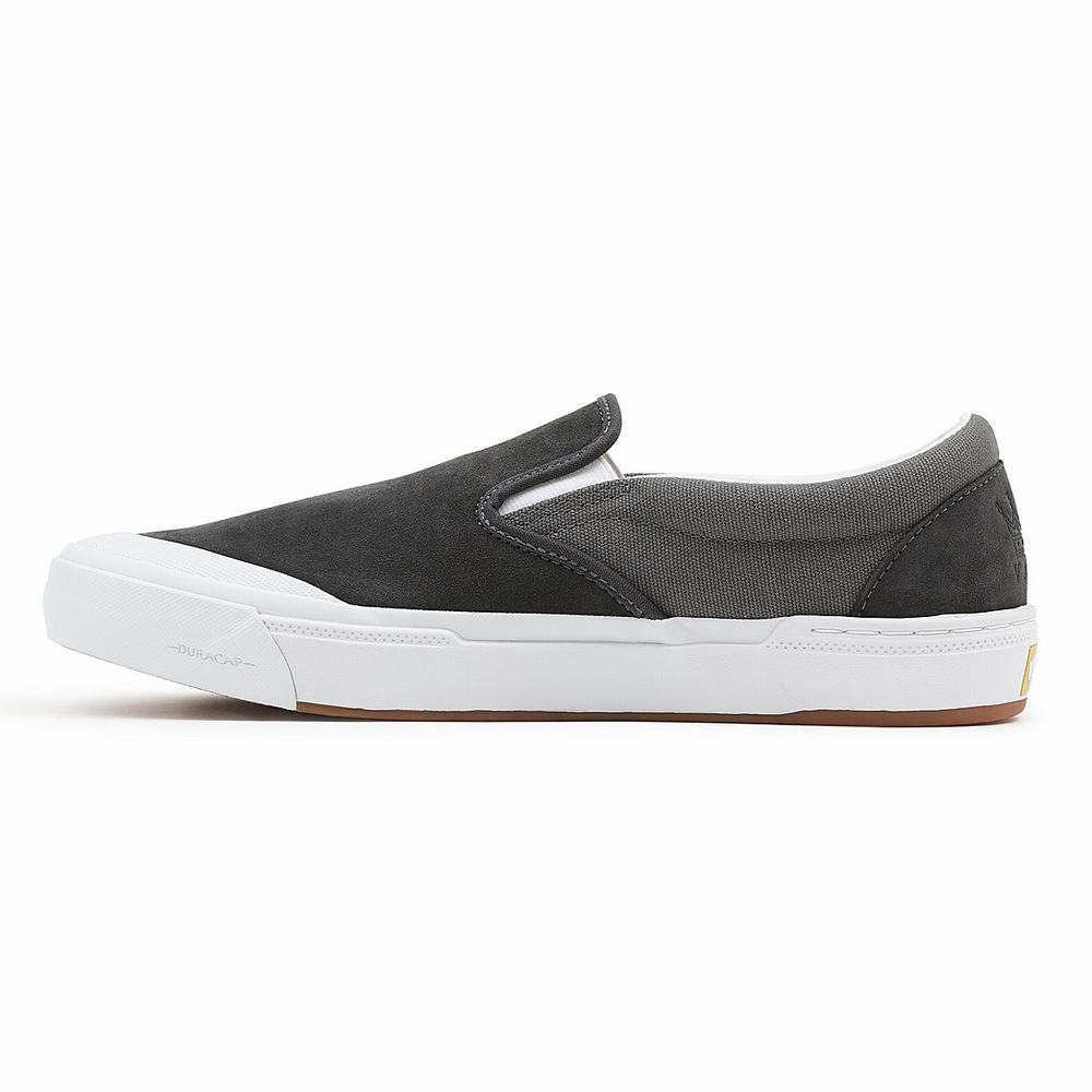 Men's Vans X Dan Lacey BMX Slip On Shoes Grey | USA20538